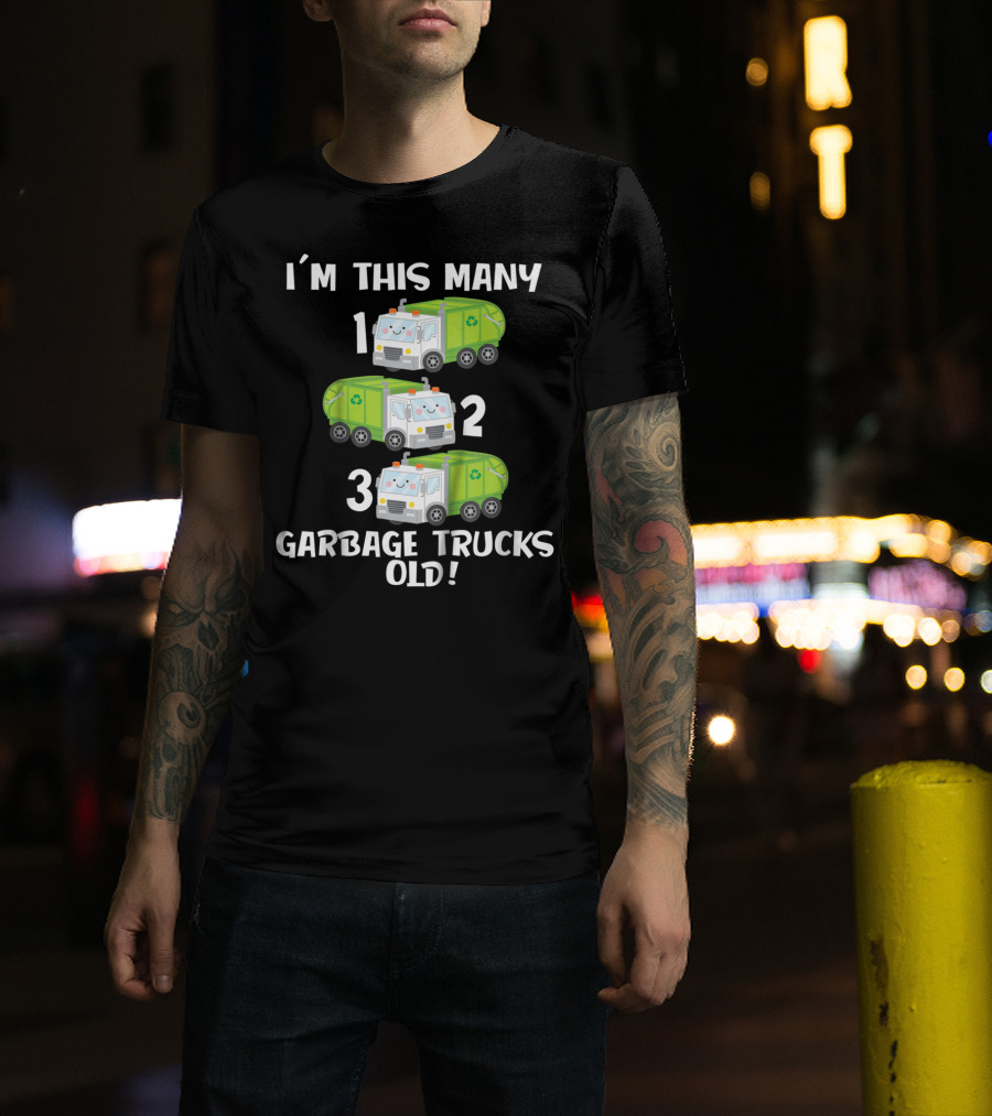 I'm This Many 1 2 3 Garbage Trucks Old T-Shirt
