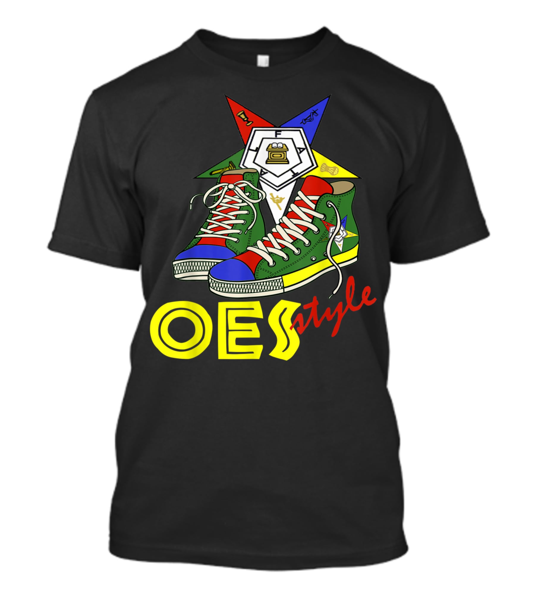 OES Style Order Of The Eastern Star Sistar Sneakers T-Shirt