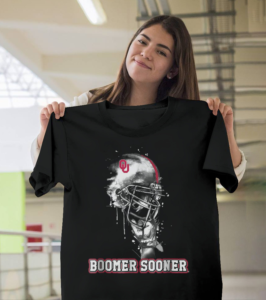 Boomer Sooner Oklahoma Sooners Helmet OU T-Shirt
