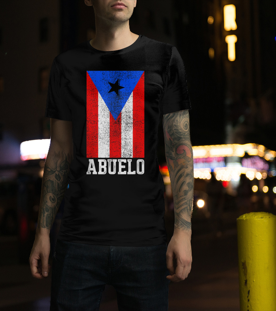 Puerto Rico Flag Abuelo T-Shirt