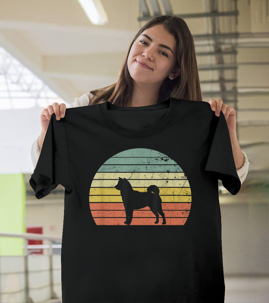 Shiba Inu Vintage Dog Retro Sunset T-Shirt