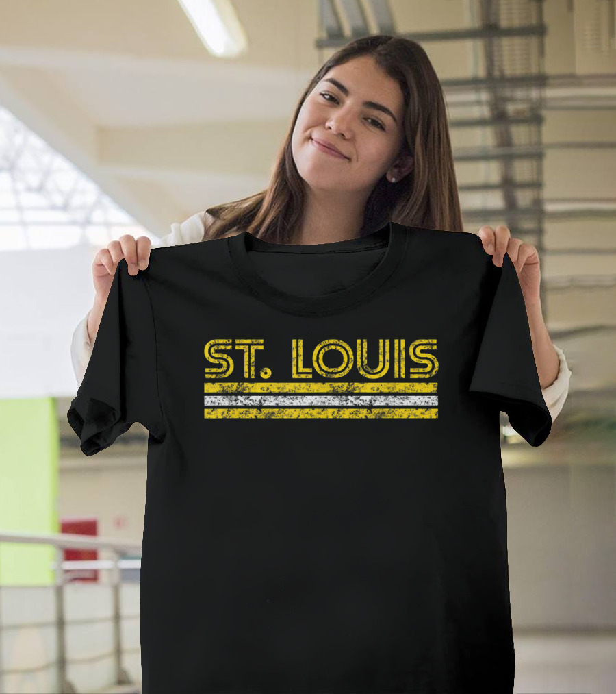 St Louis Missouri Vintage Stripes T-Shirt