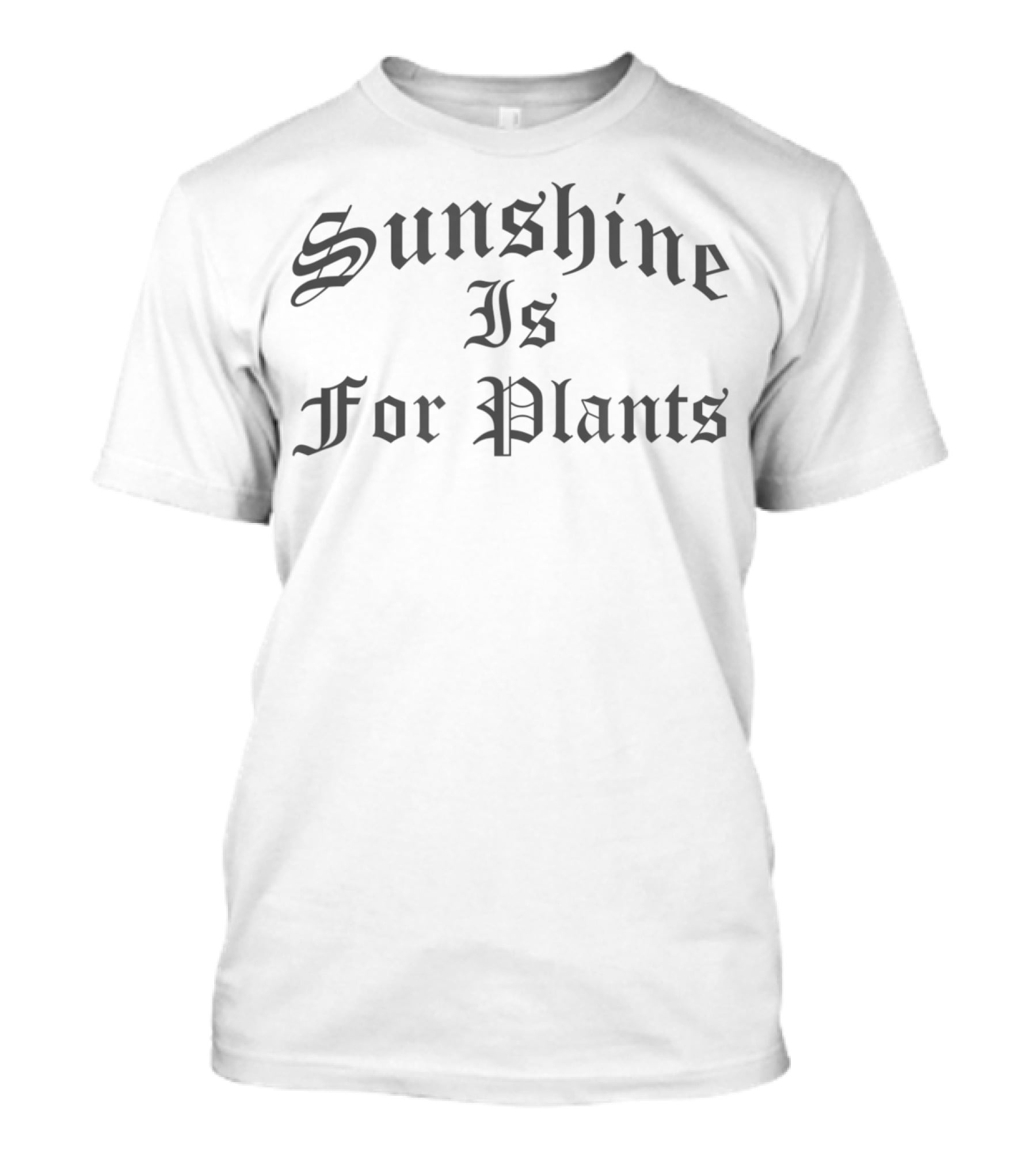 Sunshine Is For Plants Gothic Nu Goth Emo Aesthetic T-Shirt