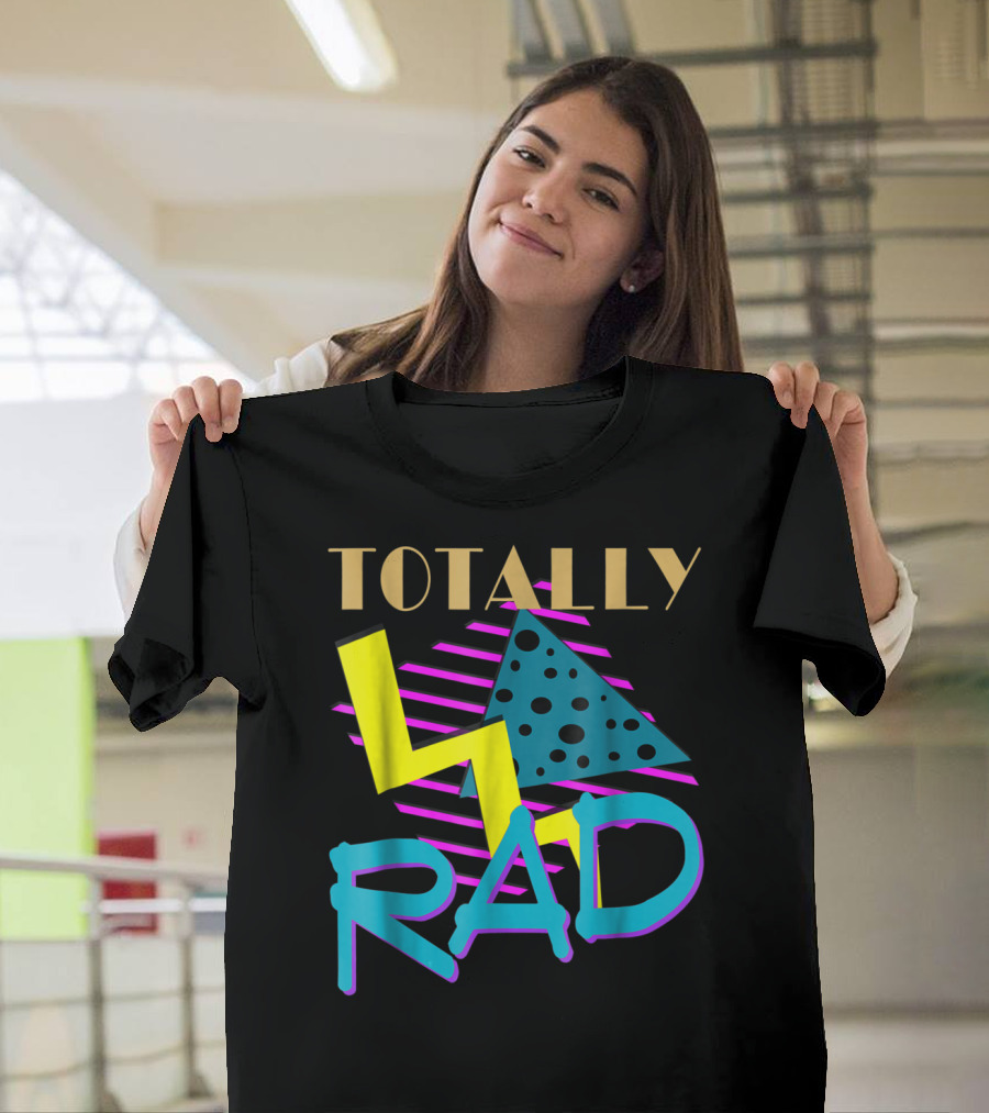 Totally Rad 1980s Vintage Eighties Style with Geometric T-Shirt