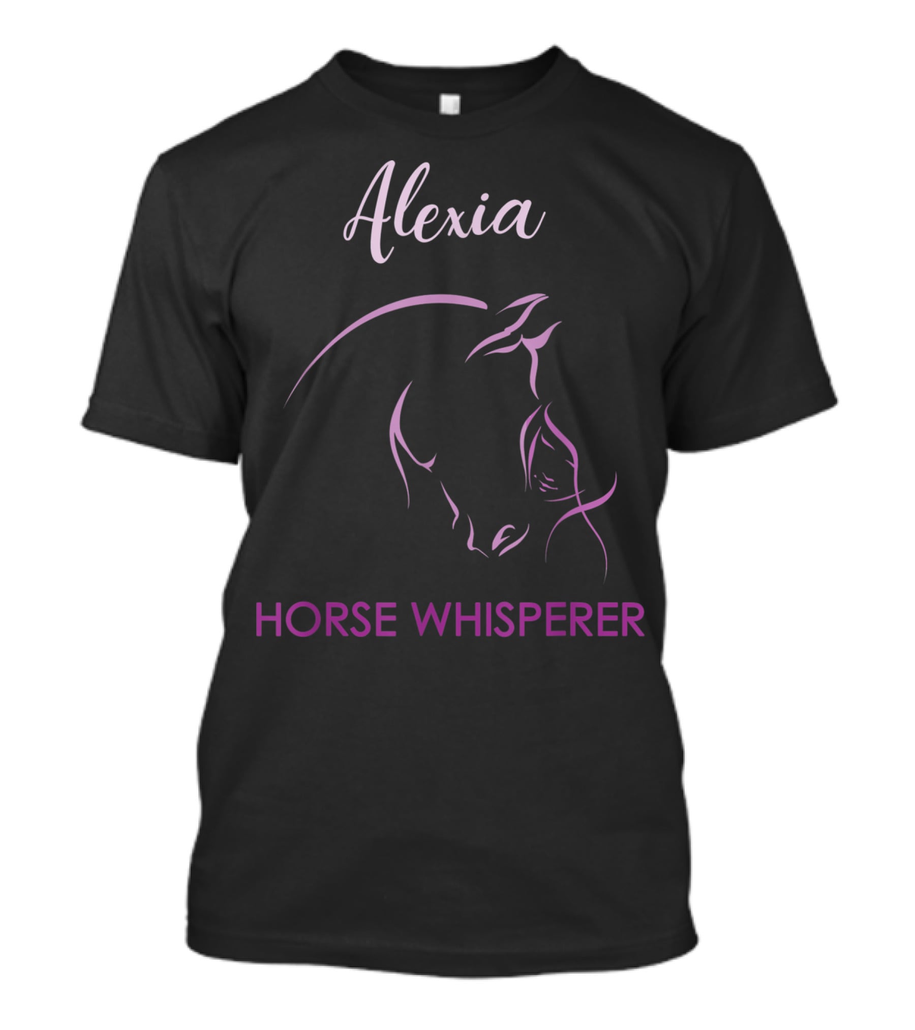 Alexia Horse Whisperer Elegant Purple Outline T-Shirt