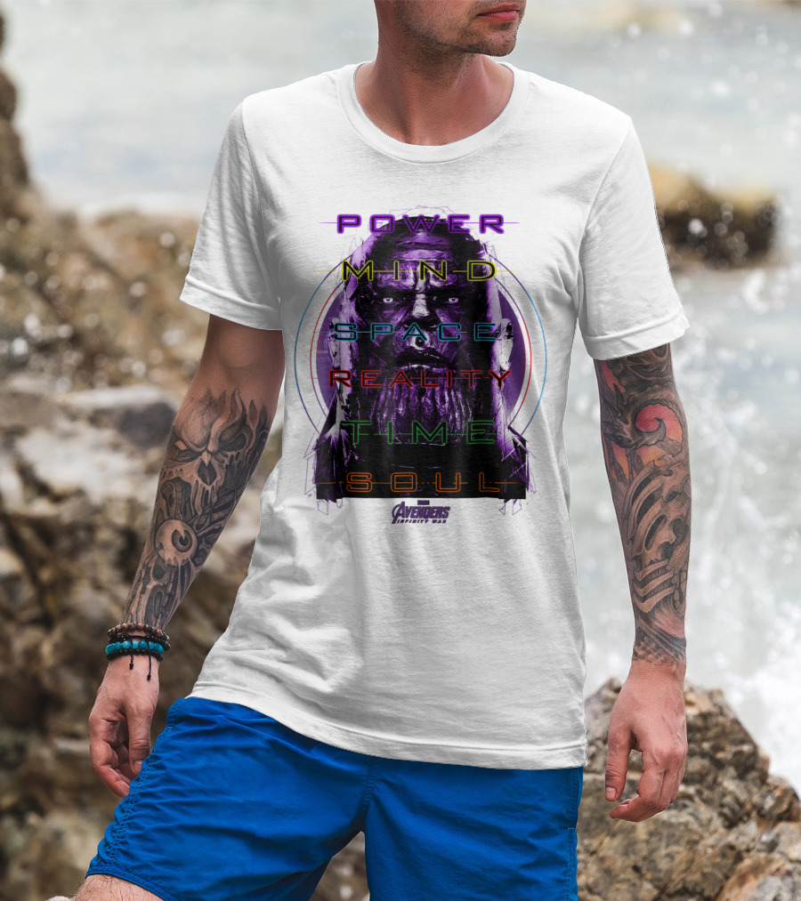 Marvel Avengers Infinity War Thanos Power Mind Space Reality Time Soul T-Shirt