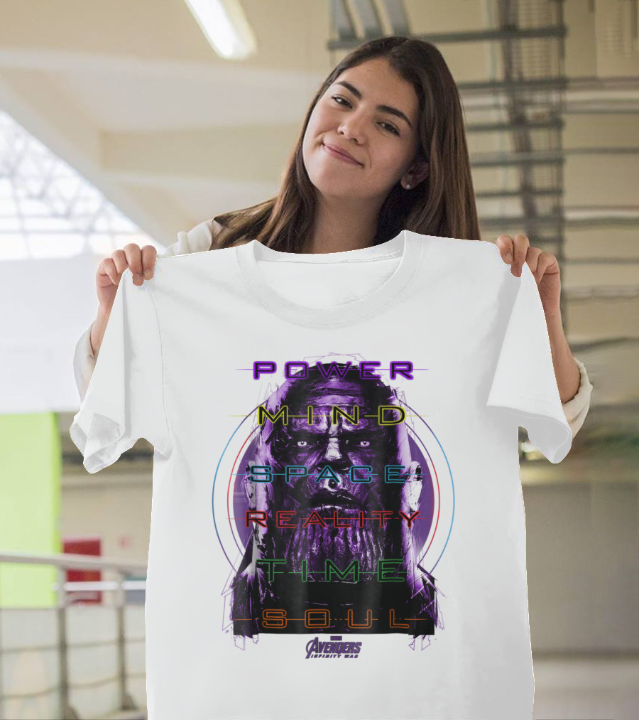 Marvel Avengers Infinity War Thanos Power Mind Space Reality Time Soul T-Shirt