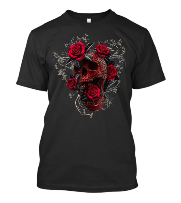 Miaprintspro Skull Rose Gothic Floral T-Shirt