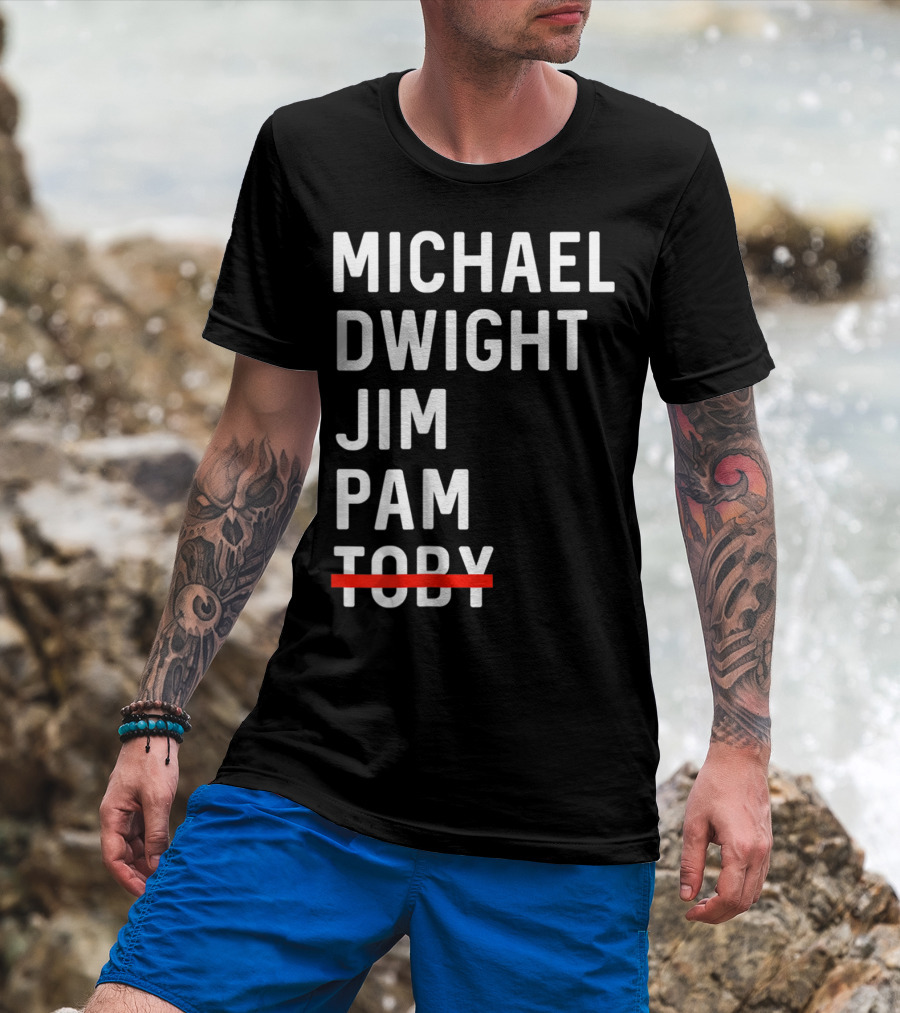Michael Dwight Jim Pam Toby Crossed Out T-Shirt