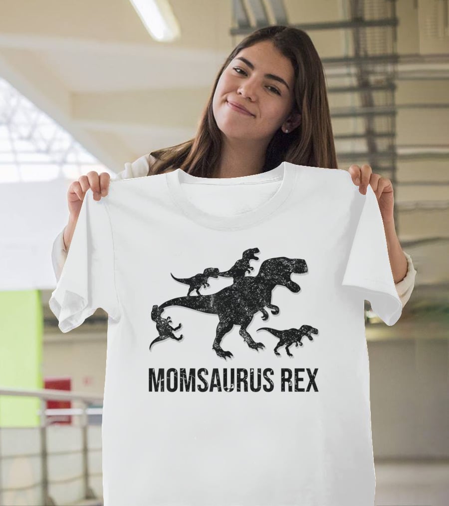 Momsaurus Rex Dinosaur Family Fun For Kids And Mommy T-Shirt
