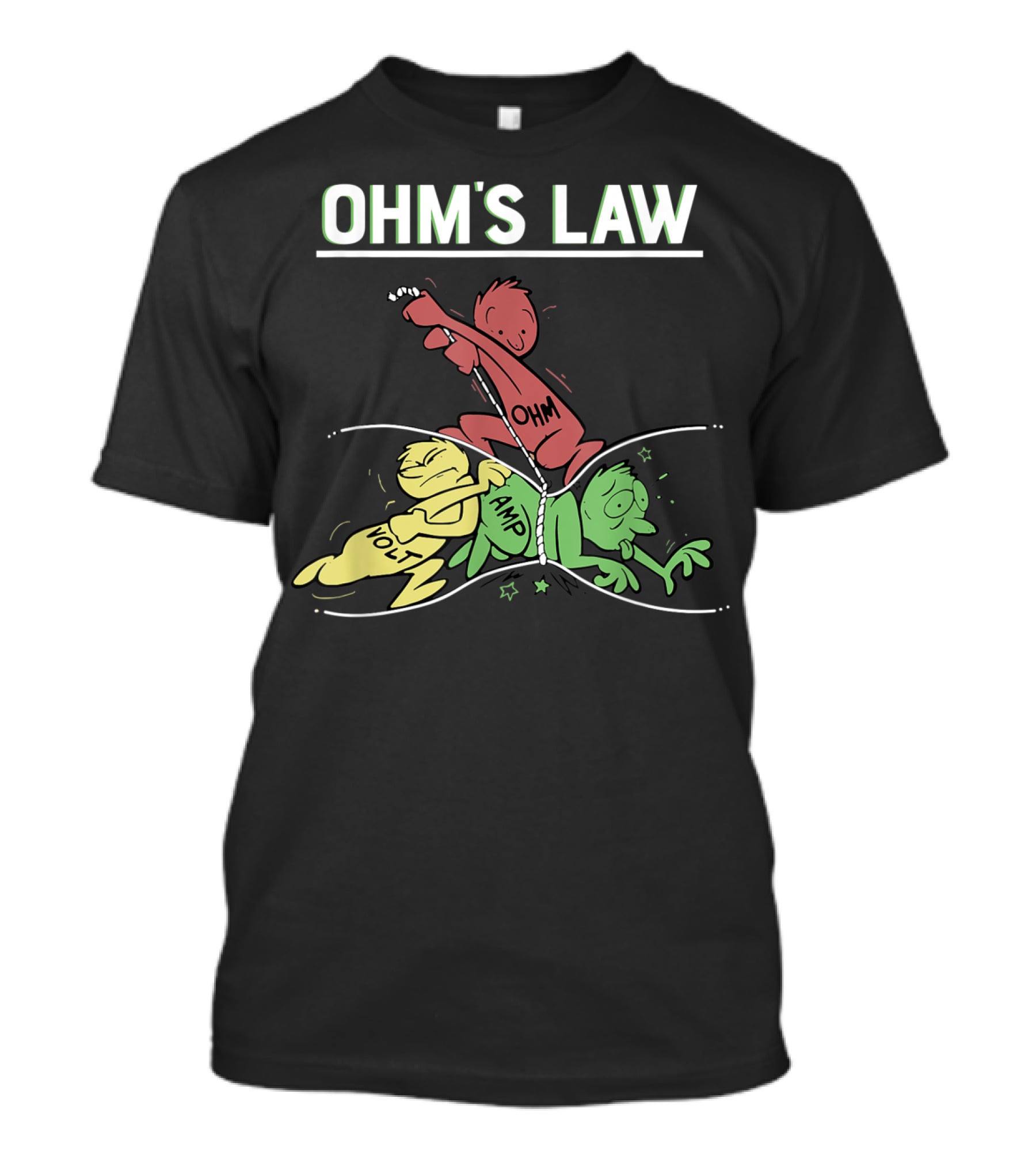 OHM'S LAW VOLT AMP Funny Electrical Electronics Engineer T-Shirt