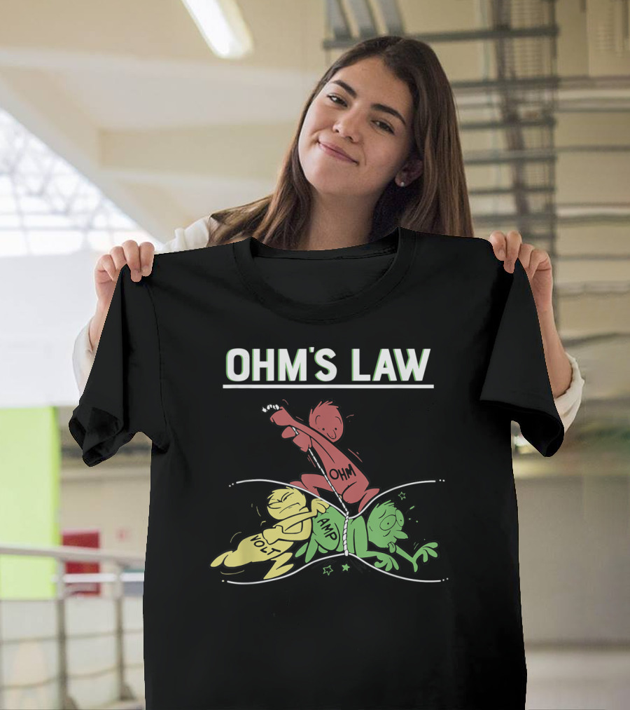 OHM'S LAW VOLT AMP Funny Electrical Electronics Engineer T-Shirt