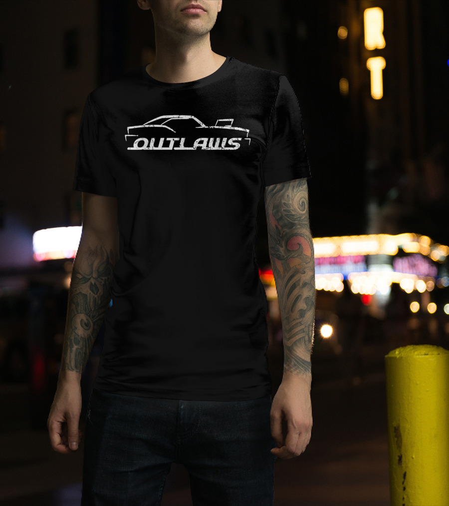 Outlaws Street Racing American Muscle Fast Car T-Shirt