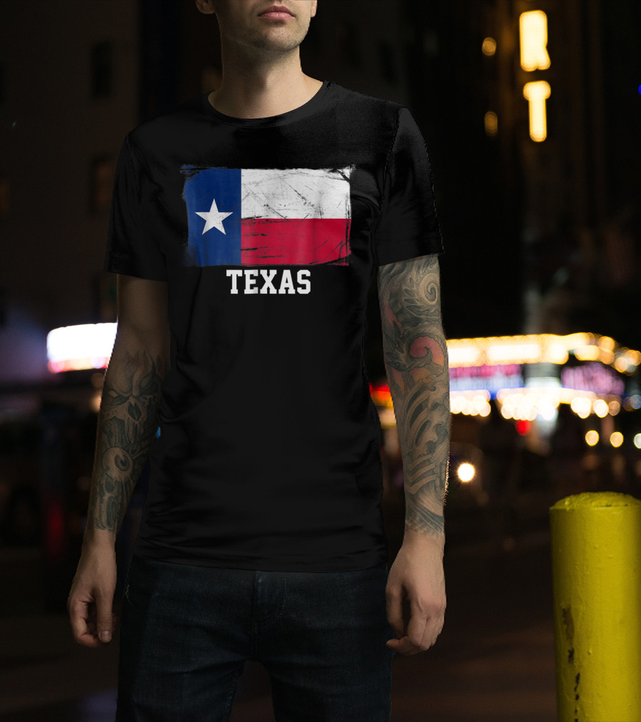 Texas Vintage Distressed Flag United States Iconic T-Shirt