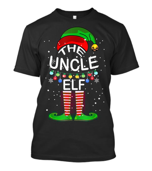 The Uncle Elf Christmas Family Matching Group Holiday Lights T-Shirt