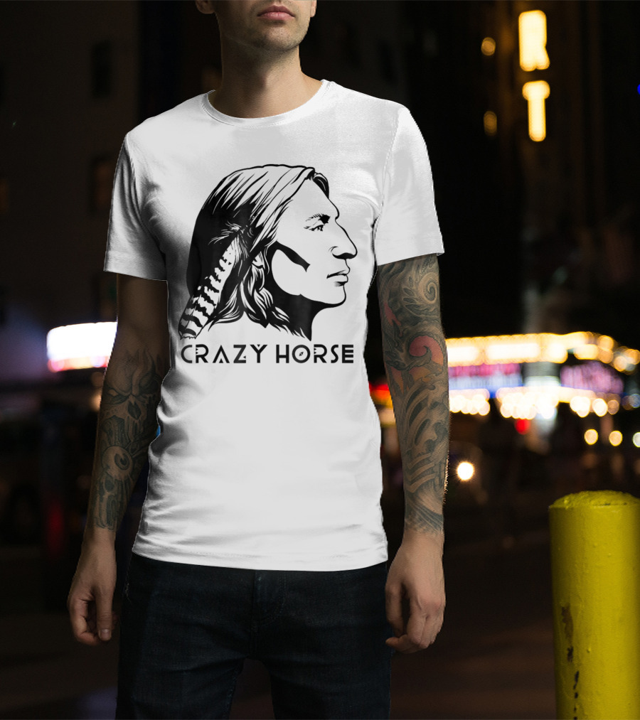 Crazy Horse Native American Profile T-Shirt