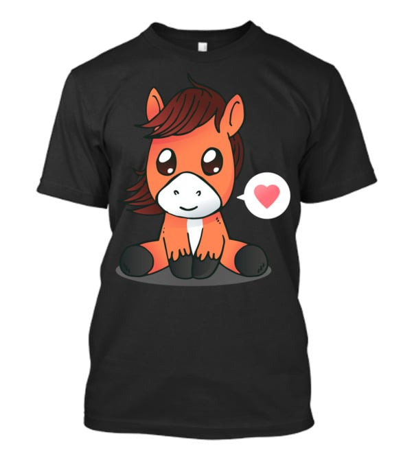 Cute Horse Heart Emoji T-Shirt