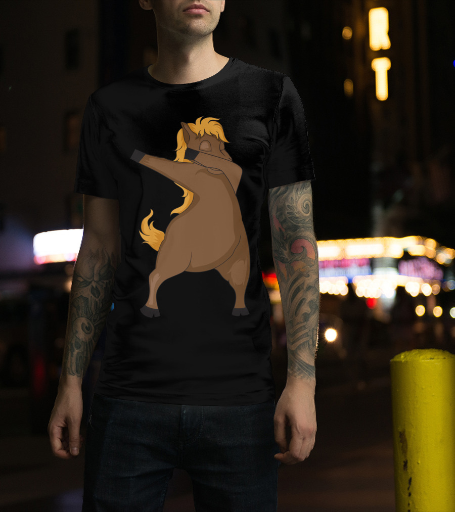 Cute Horse Dab Dance Pose Playful T-Shirt