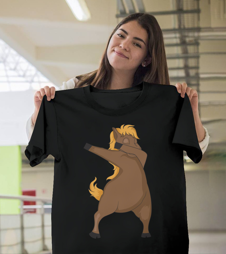 Cute Horse Dab Dance Pose Playful T-Shirt