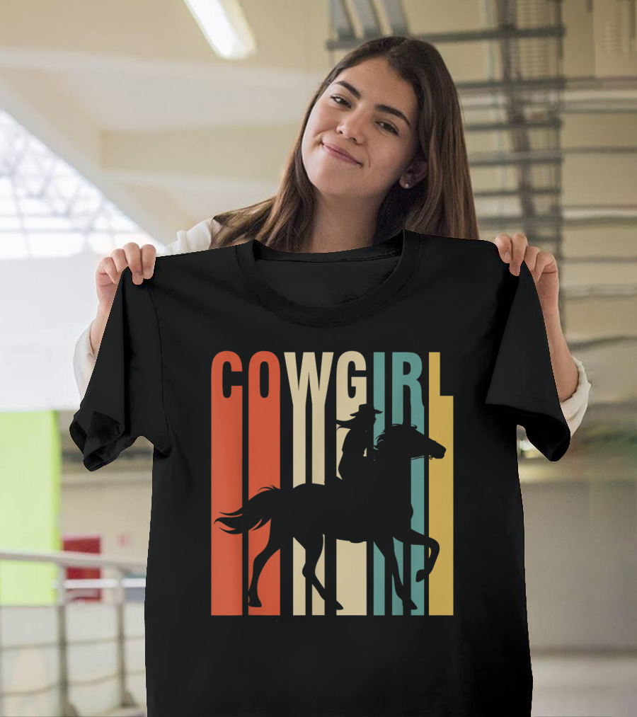 Cowgirl Silhouette Horse Rider T-Shirt