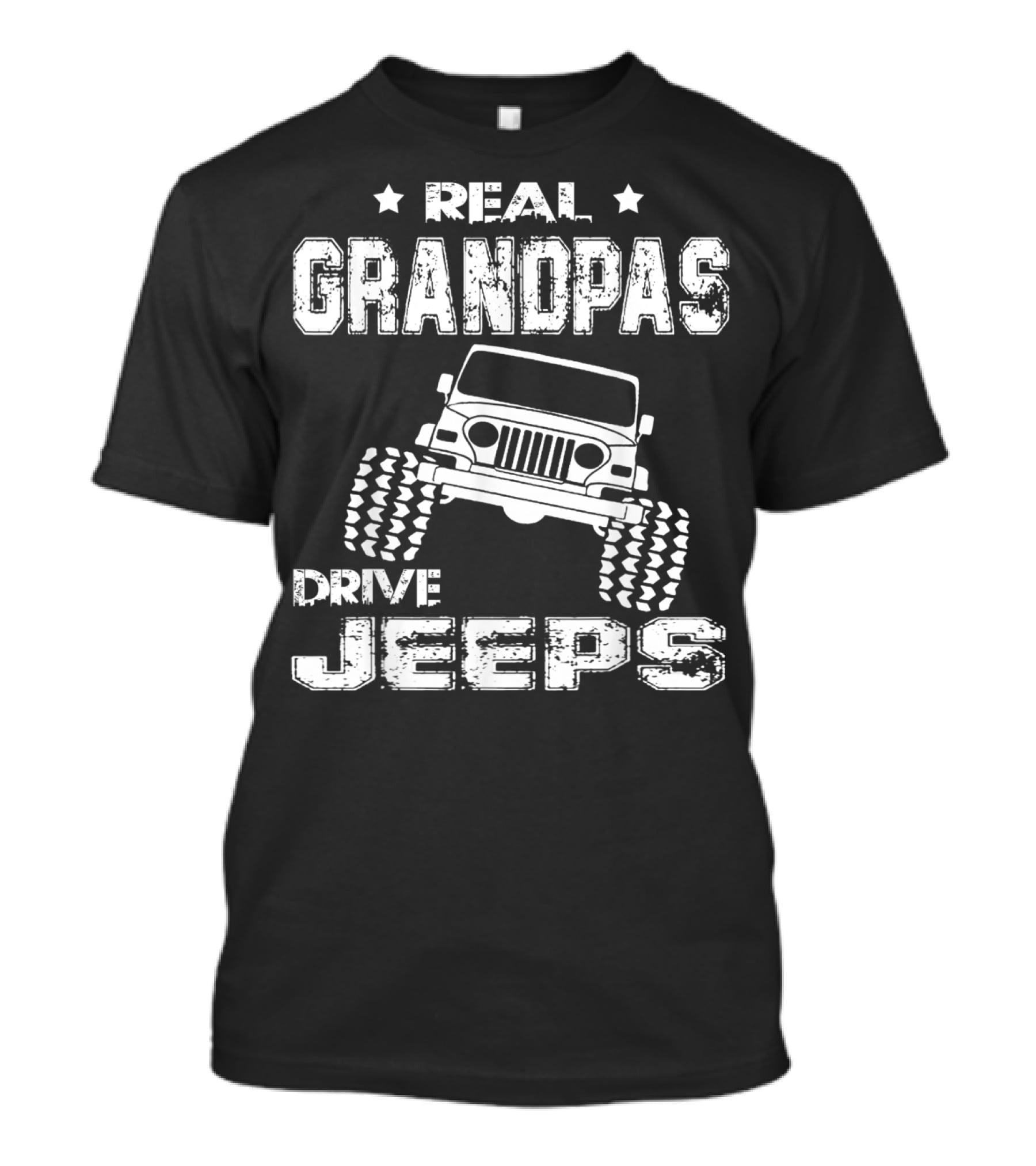 Real Grandpas Drive Jeeps Jeep Graphic Grandfather Father's Day T-Shirt