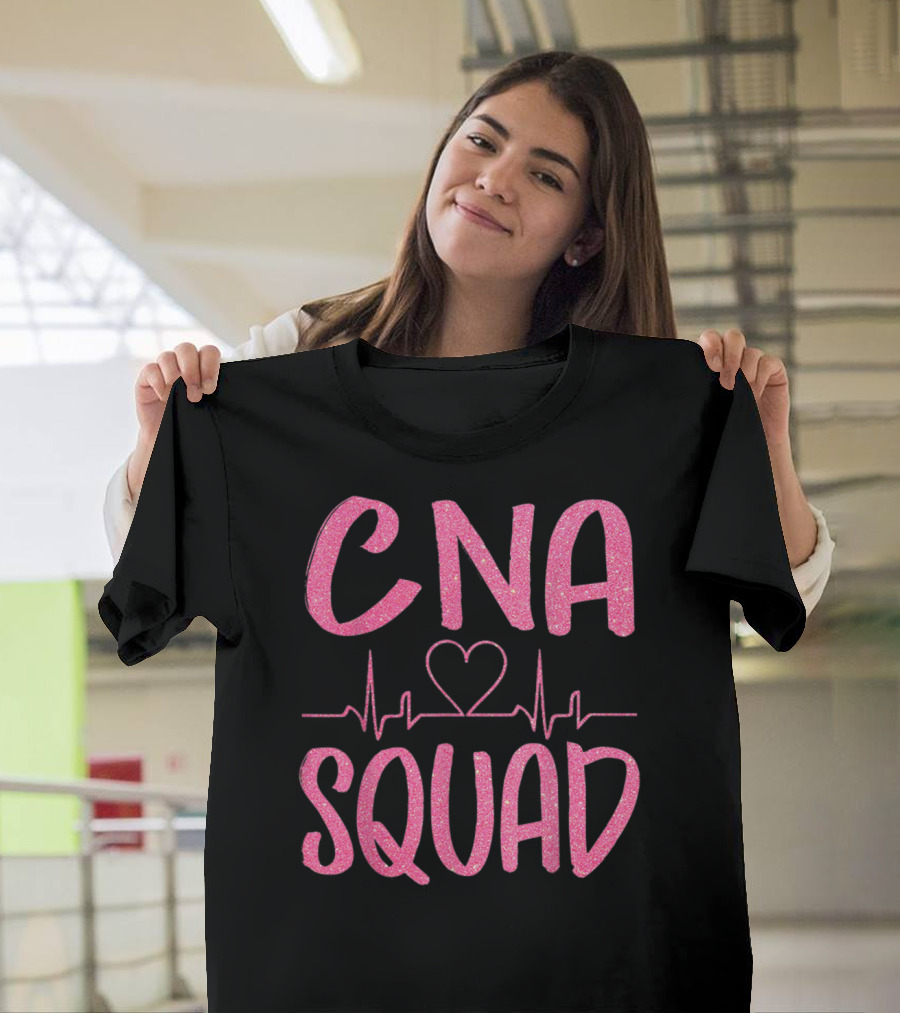 CNA Squad Heartbeat Love Certified Nursing Assistant T-Shirt