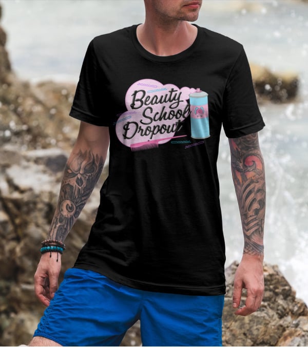 Beauty School Dropout Grease Pink Ladies Can And Comb T-Shirt