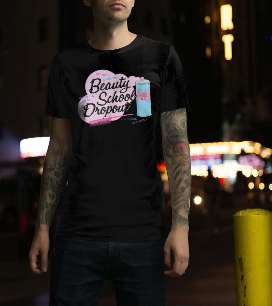 Beauty School Dropout Grease Pink Ladies Can And Comb T-Shirt