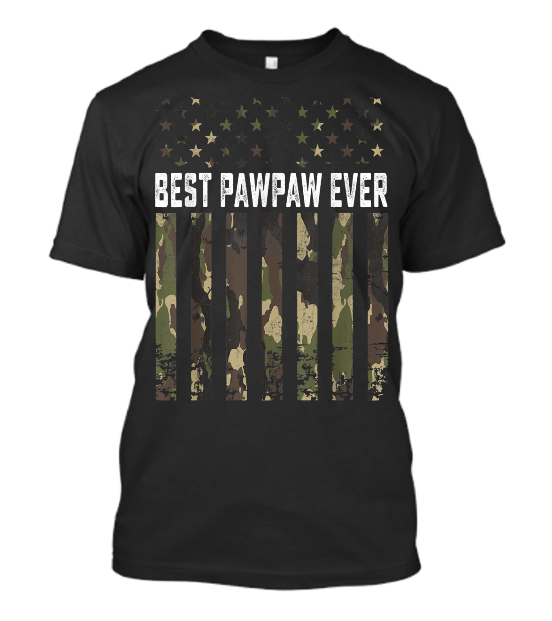 Best PawPaw Ever American Flag Camo Mens Fathers T-Shirt