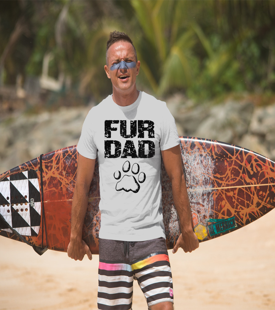 Mens Doggy Loving Fur Dad Paw T-Shirt