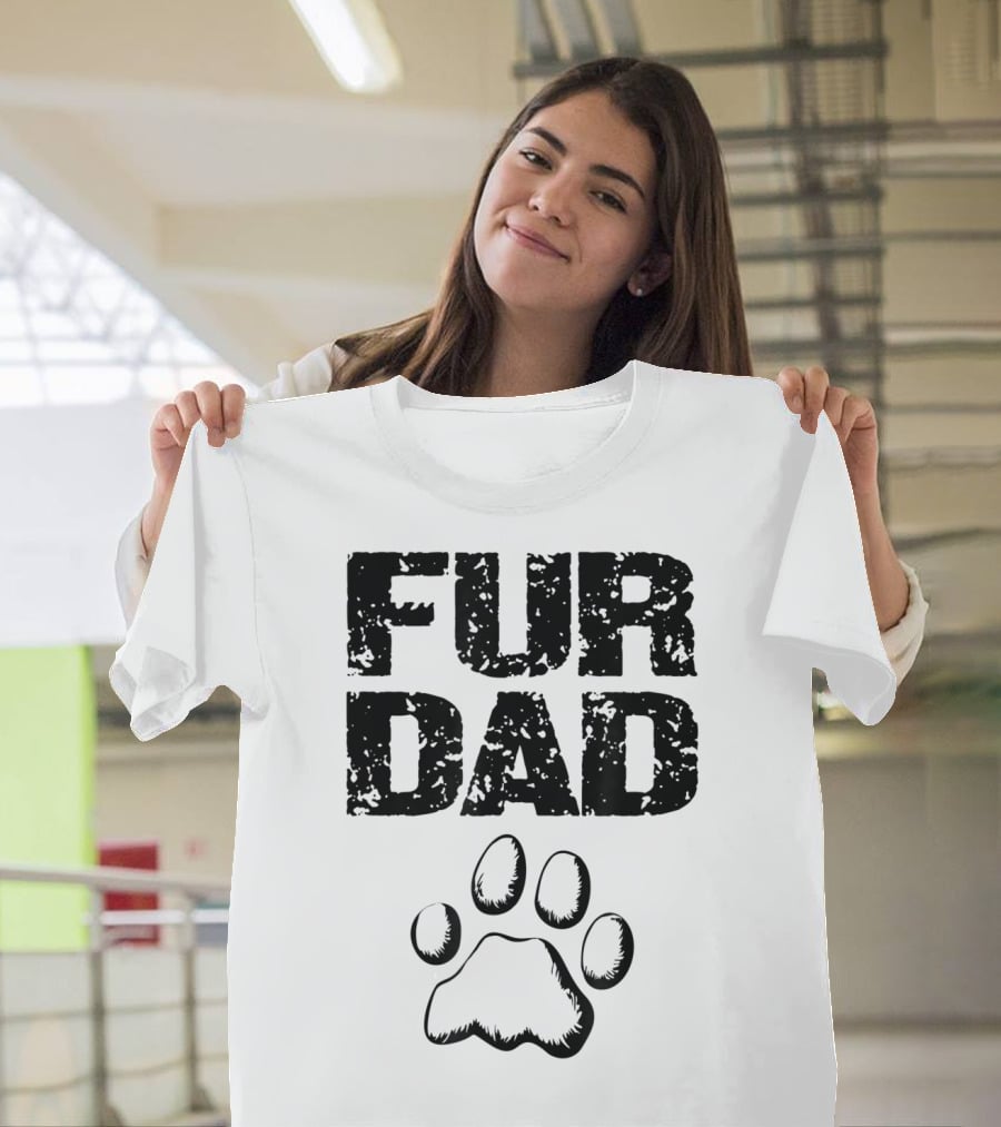 Mens Doggy Loving Fur Dad Paw T-Shirt