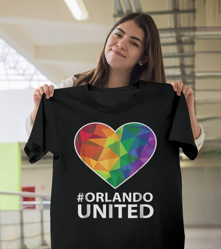 Orlando United Be Strong Multicolored Heart T-Shirt