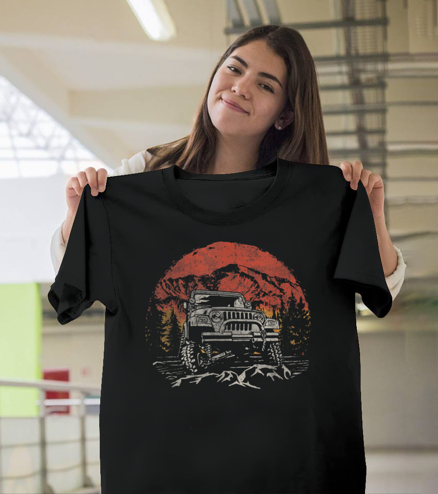 Retro Vintage Jeeps Enthusiast Off-Road Adventure T-Shirt