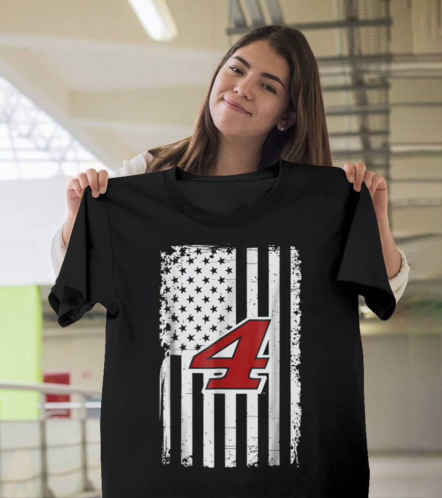 Kevin Harvick Number 4 American Flag T-Shirt