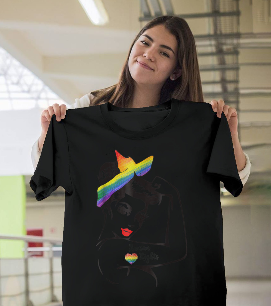 Lady Human Rights Rainbow Pride Iconic Empowerment T-Shirt