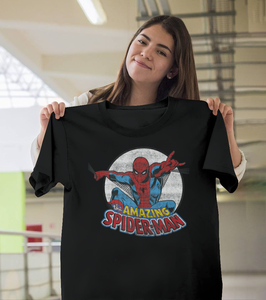Marvel The Amazing Spider Man Vintage Circle T-Shirt