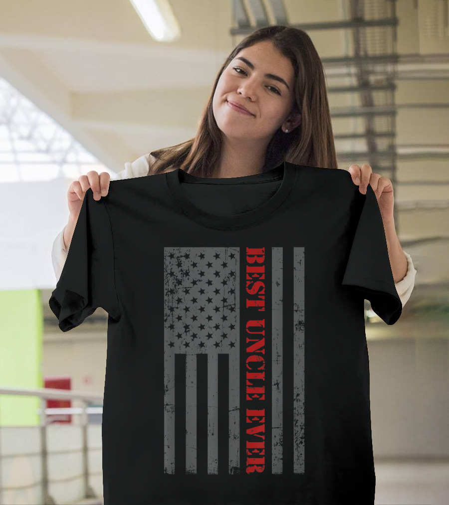 Best Uncle Ever American Flag T-Shirt