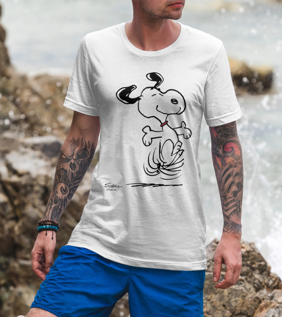 Snoopy Dancing Dog Peanuts Classic By Schulz T-Shirt