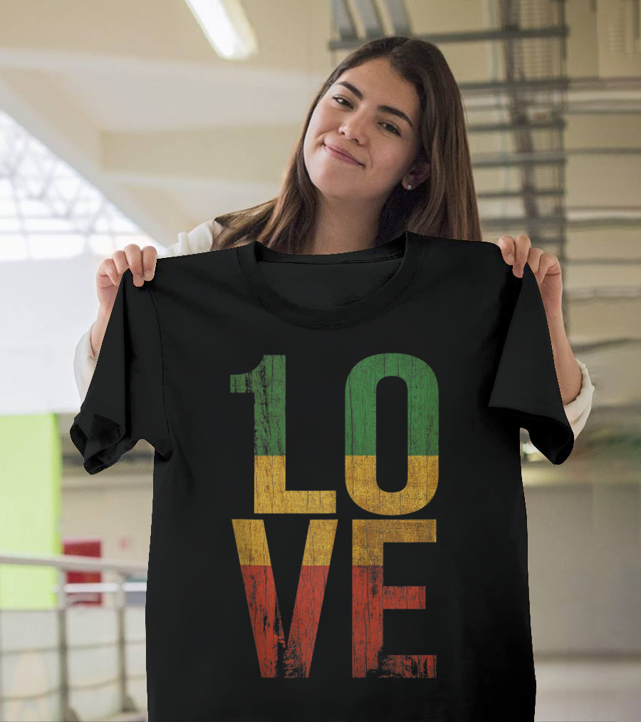 Roots Rock Reggae 1 Love Rasta Colors T-Shirt