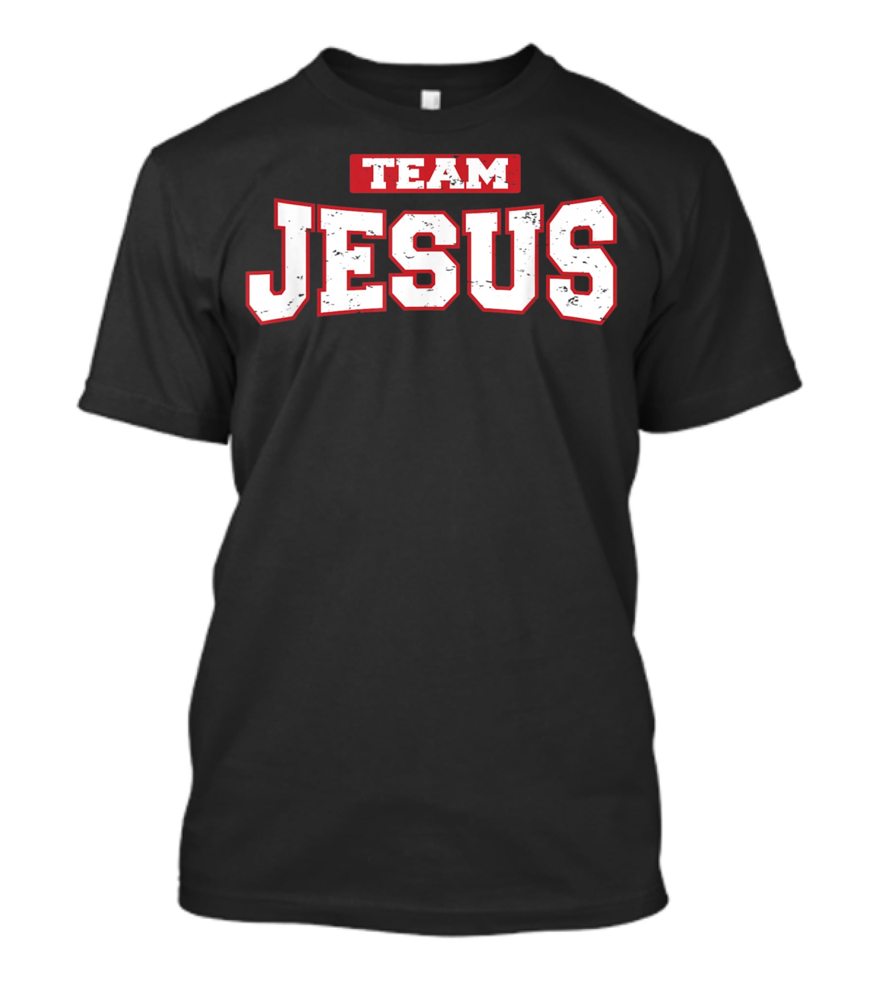 Team Jesus Weathered And Distressed Christian Faith T-Shirt