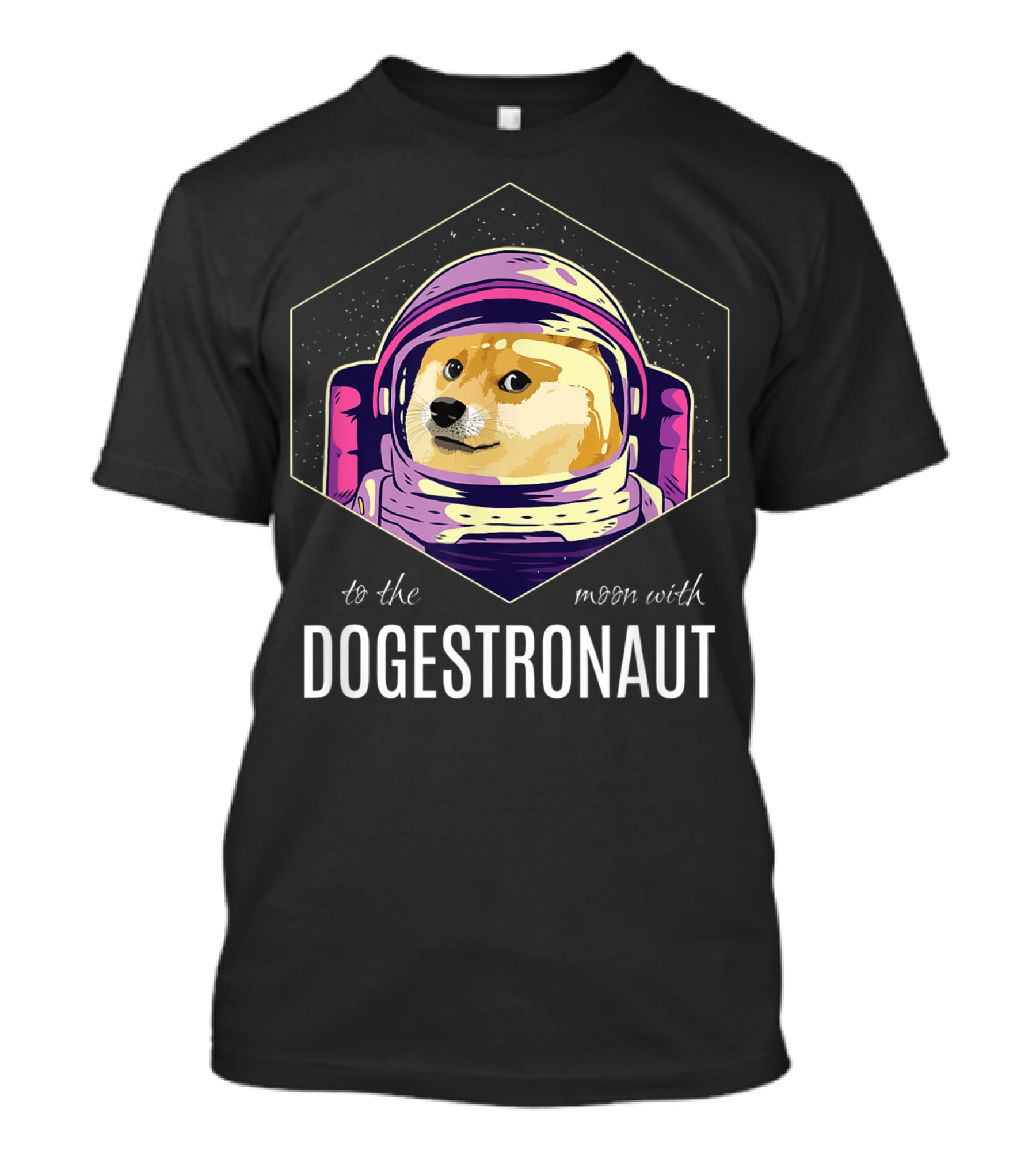 Dogestronaut To The Moon With Dogecoin Crypto T-Shirt