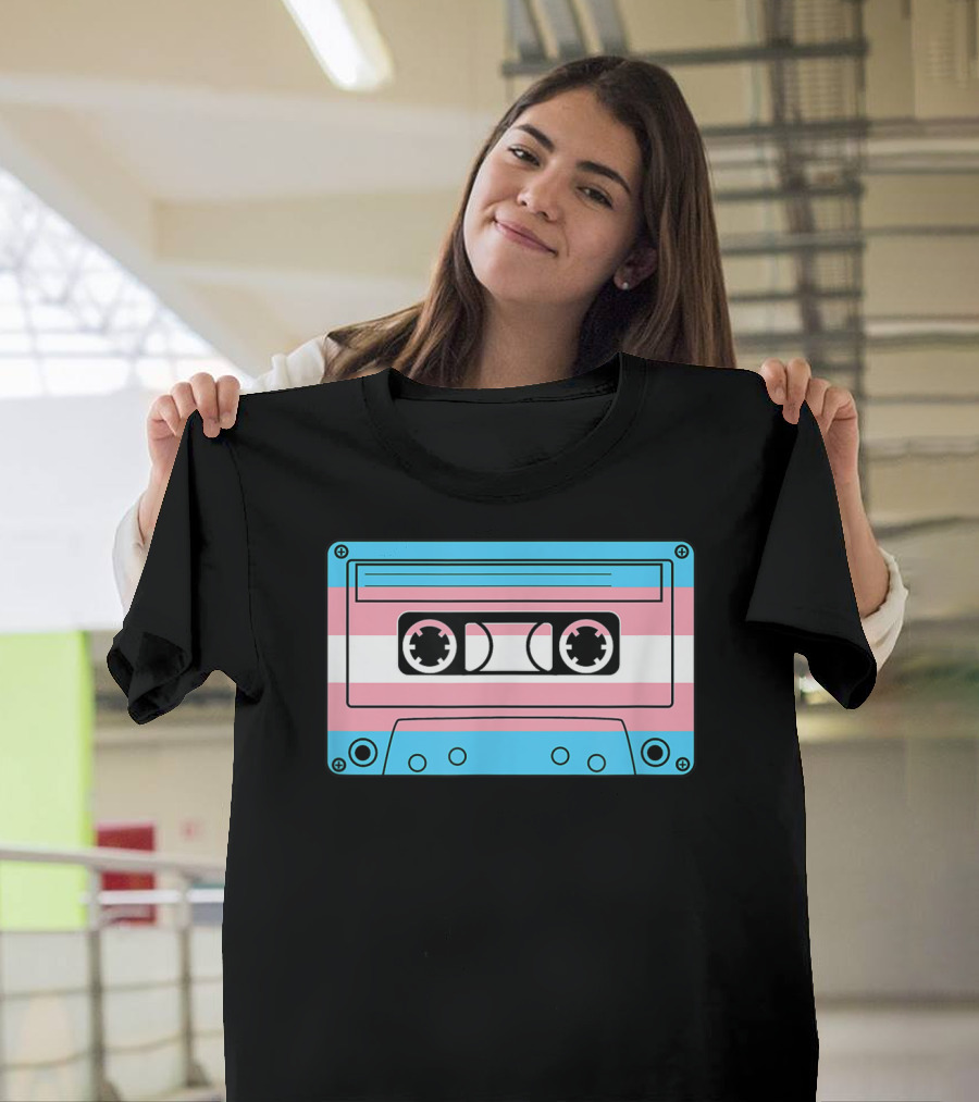 Transgender Pride Month Trans Flag Cassette Tape T-Shirt
