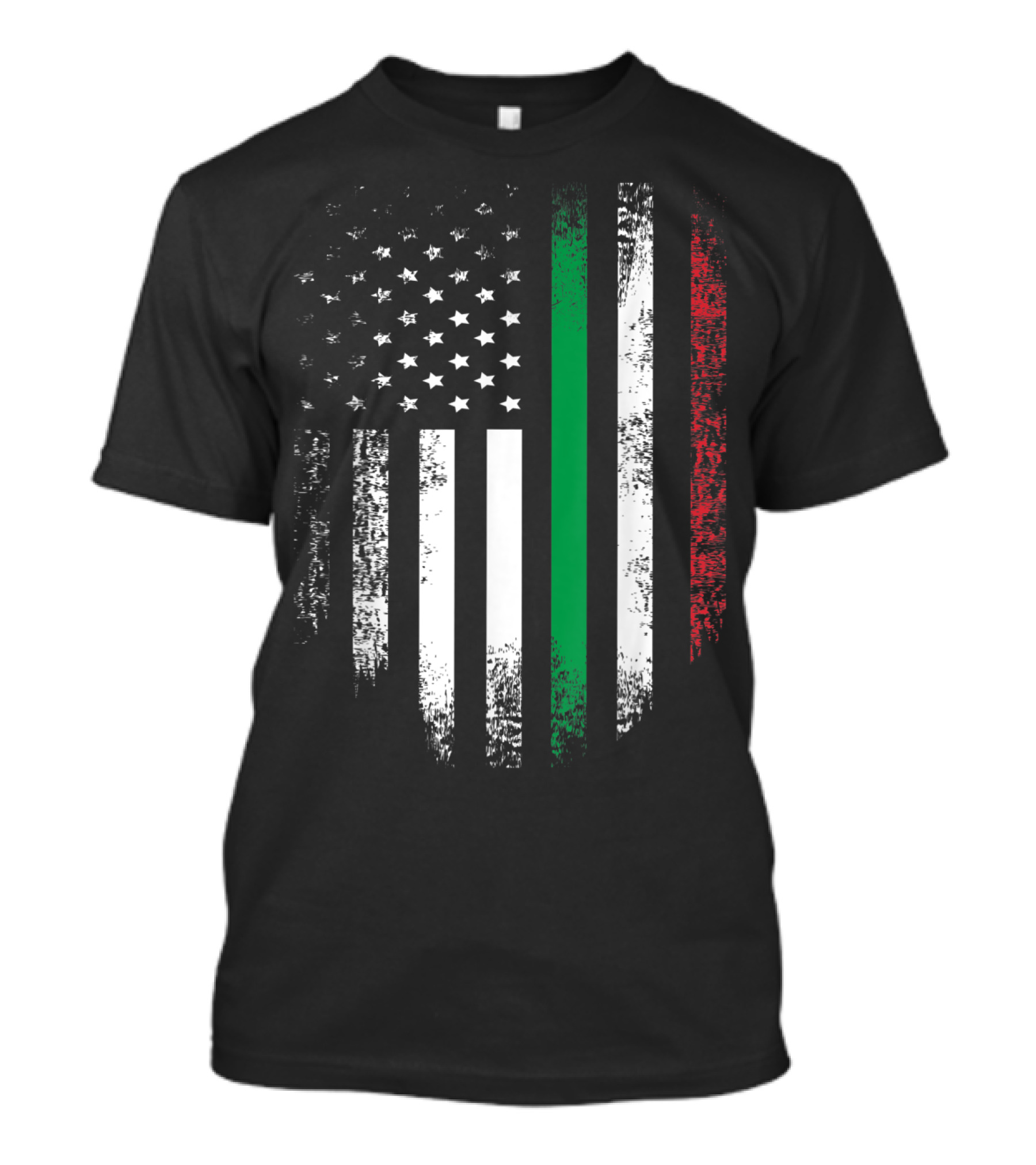 Vintage Italian Roots American Grown Italia USA Flag Colors T-Shirt