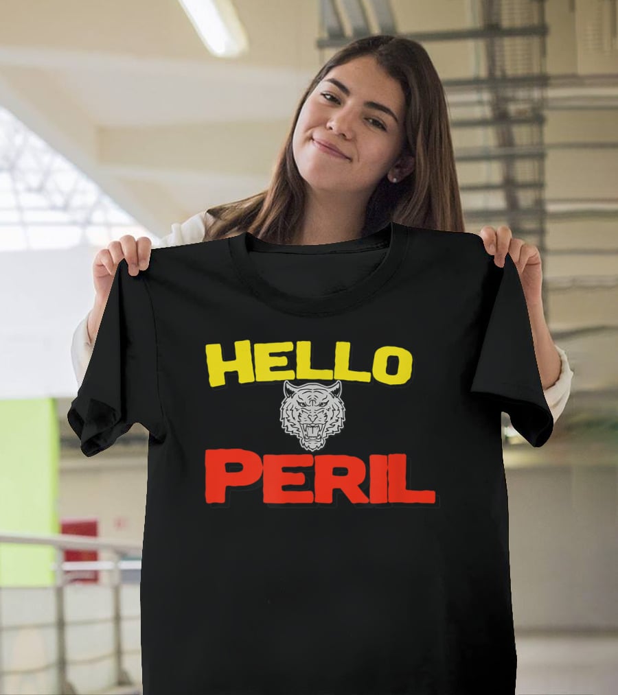Hello Peril Band Logo Tiger Head T-Shirt