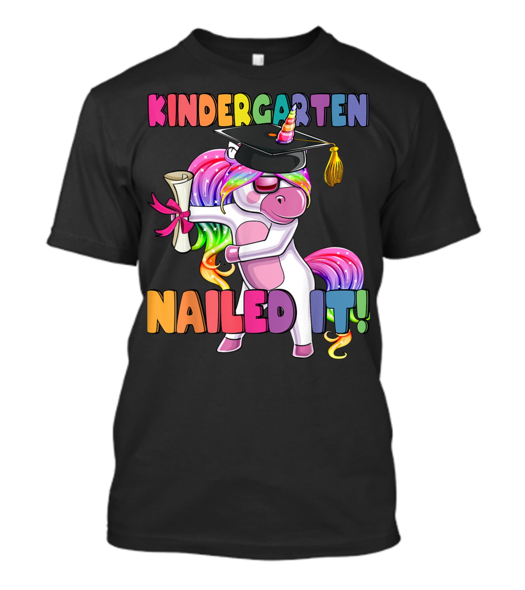 Kindergarten Nailed It Flossing Unicorn Graduation T-Shirt