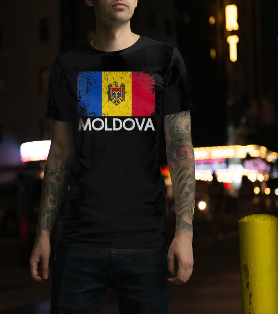 Vintage Moldovan Flag Moldova T-Shirt