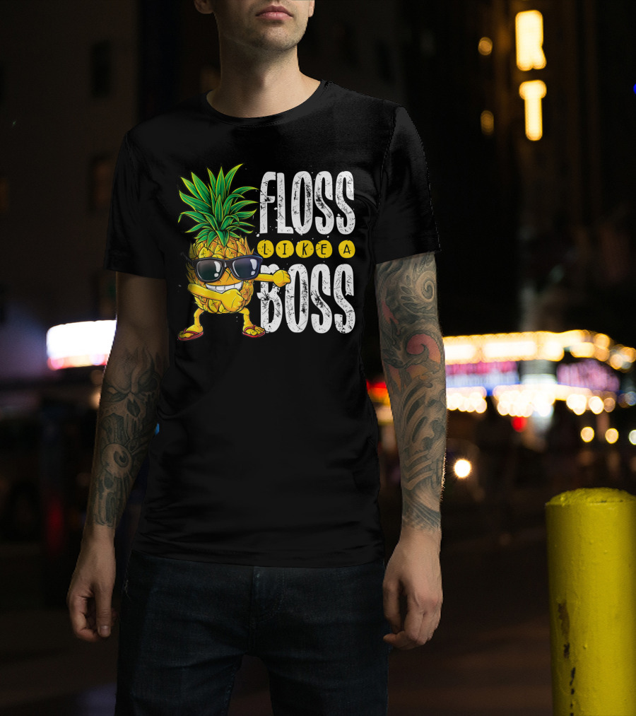 Floss Like A Boss Pineapple Sunglasses T-Shirt