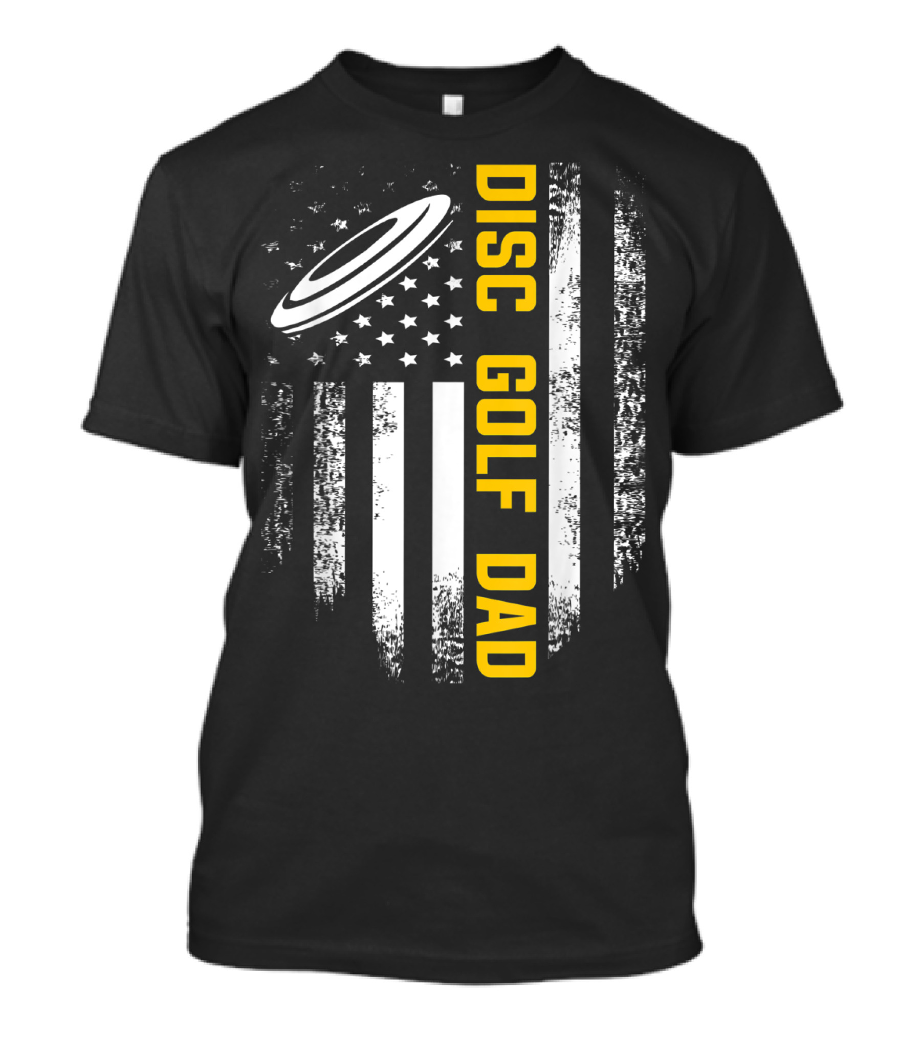 Disc Golf Dad American Flag Vintage Father's Day T-Shirt