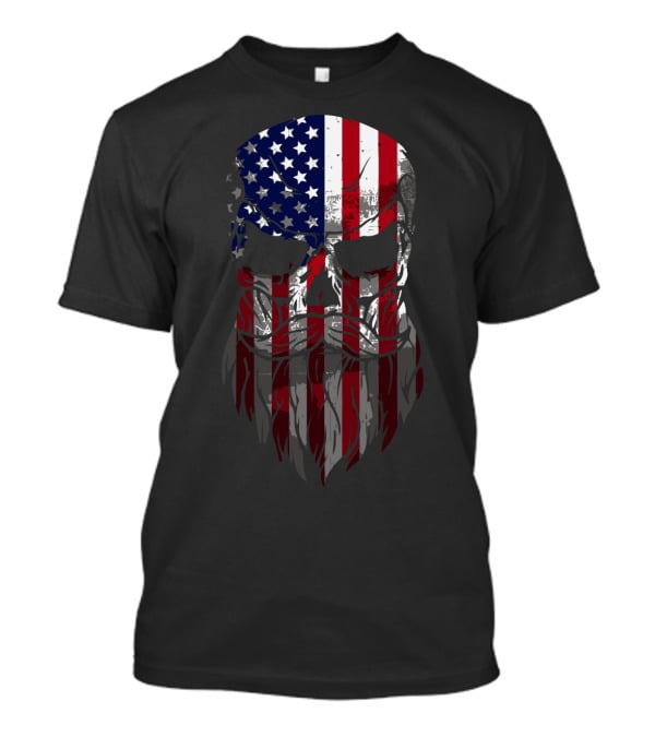 American Beard Skull T-Shirt