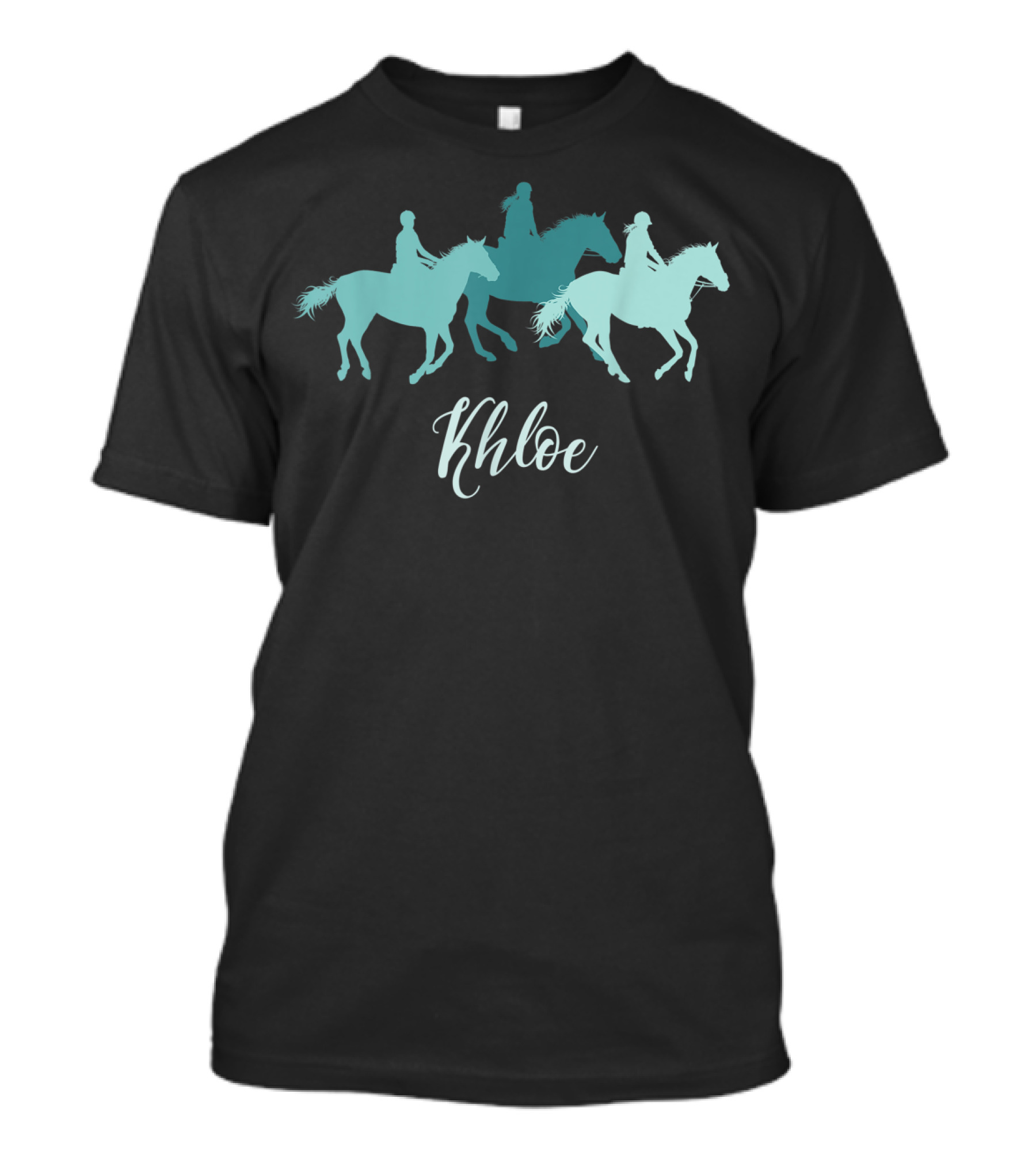 Khloe Personalized Horse Rider Birthday T-Shirt